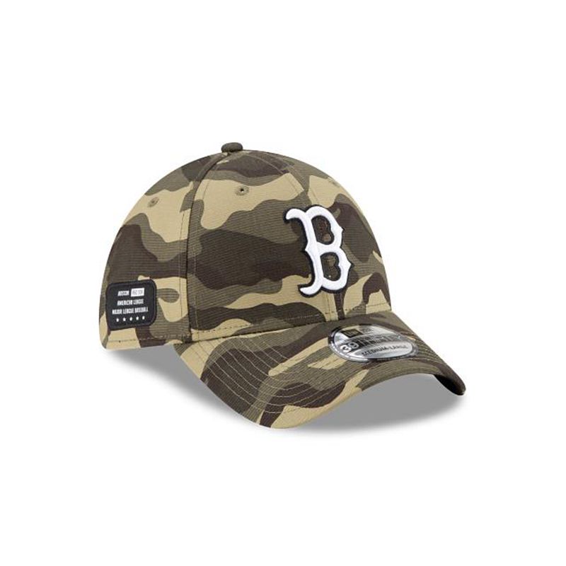 MLB Boston Red Sox Armed Forces Weekend 39Thirty Stretch Fit (KDX5624) - Green New Era Caps